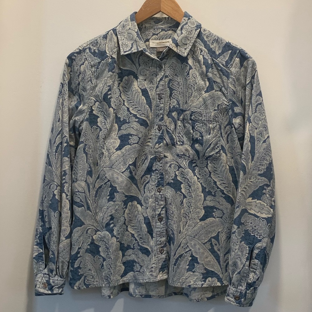 Anthropologie paisley button down top